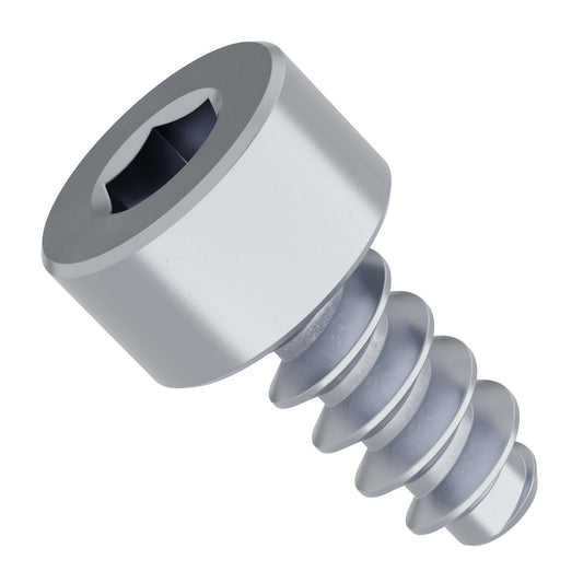 Zinc-Plated Steel Thread-Forming Socket Head Screw (M4 x 8mm Length) - 25 Pack