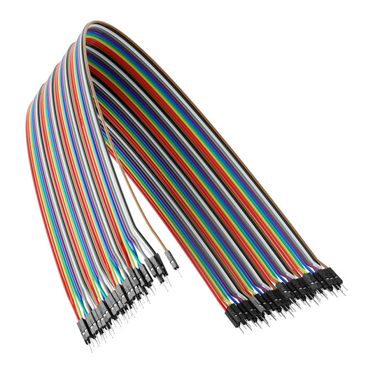 3804-2020-0050 - Male to Male Jumper Wire (Multicolor, 50cm Length) - 40 Pack