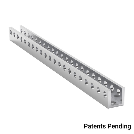 1101-0021-0168 - 1101 Series U-Beam (21 Hole, 168mm Length)