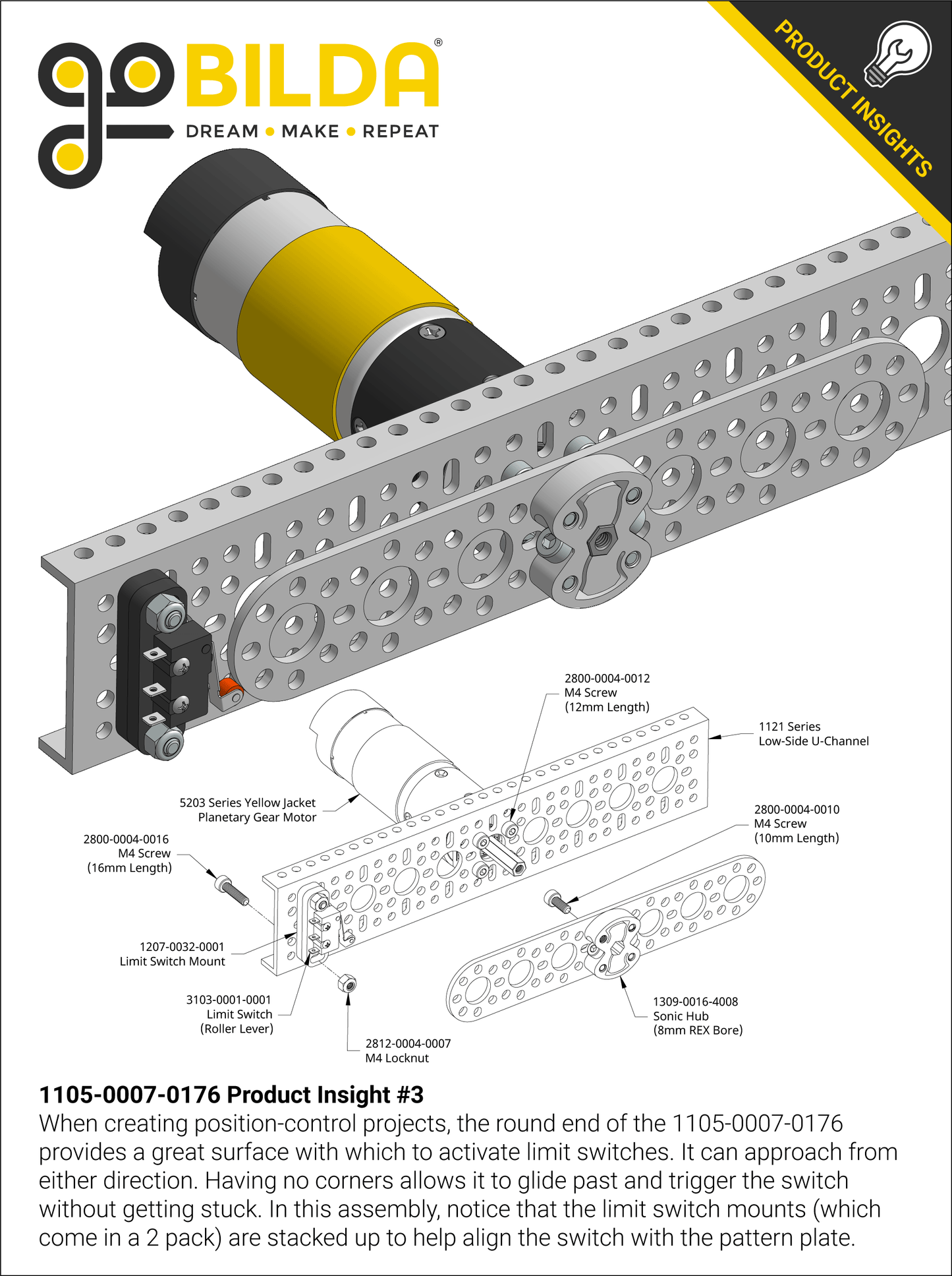 1105 Series Round-End Pattern Plate (7 Hole, 176mm Length)