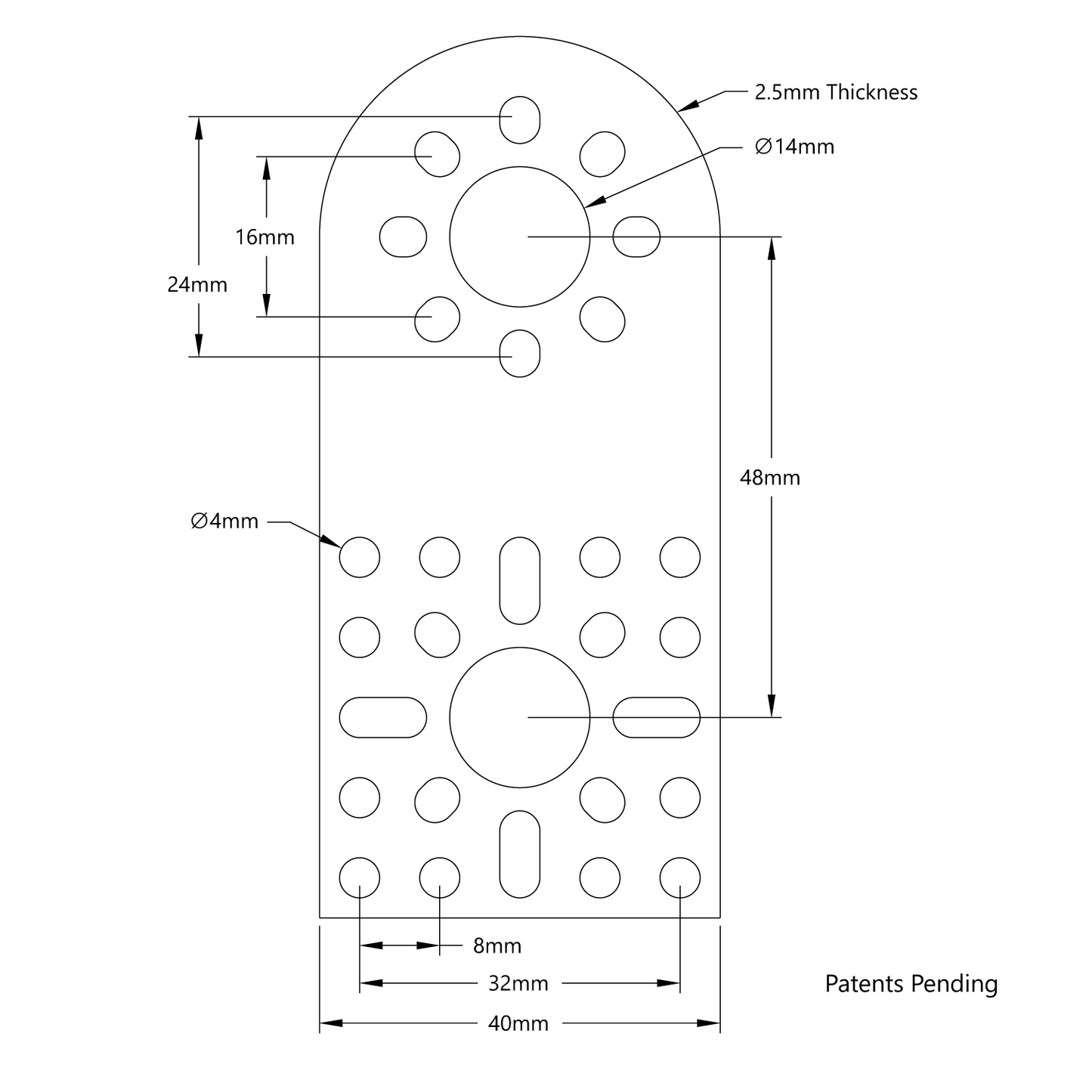 1108 Series Flat Pattern Bracket (1-2)