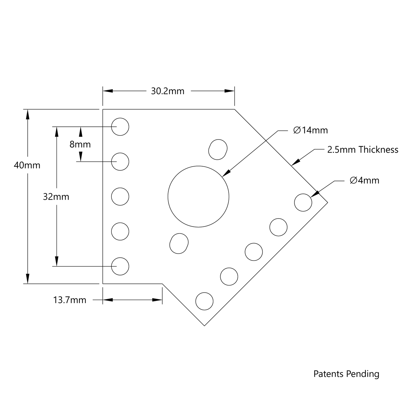 1108 Series Flat Pattern Bracket (2-2)