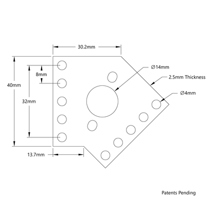 1108 Series Flat Pattern Bracket (2-2)