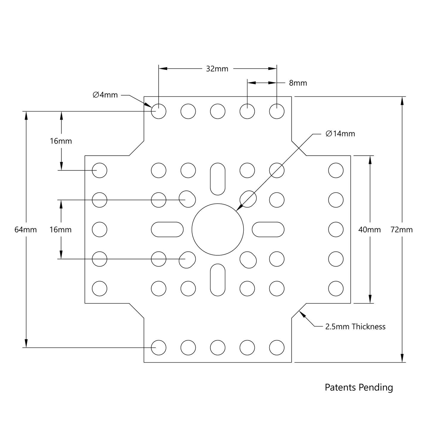 1108 Series Flat Pattern Bracket (3-1)