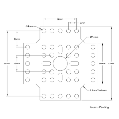 1108 Series Flat Pattern Bracket (3-1)