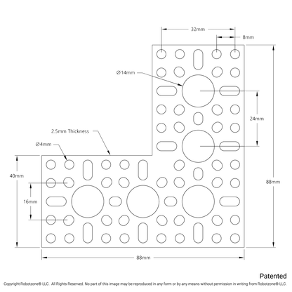 1108 Series Flat Pattern Bracket (4-1)