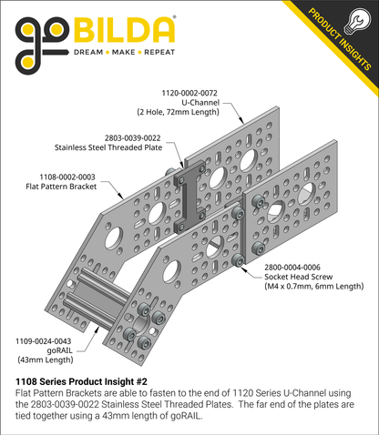 1108 Series Flat Pattern Bracket (2-3)