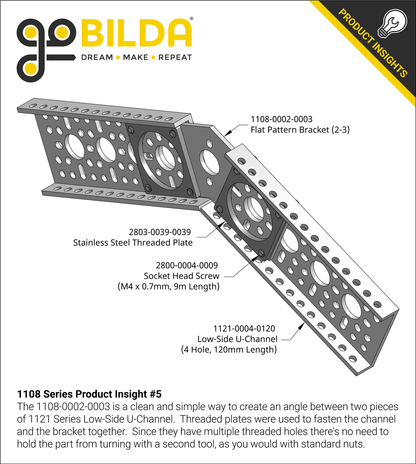 1108 Series Flat Pattern Bracket (2-3)