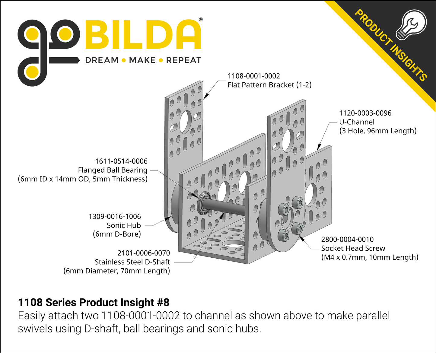 1108 Series Flat Pattern Bracket (1-2)