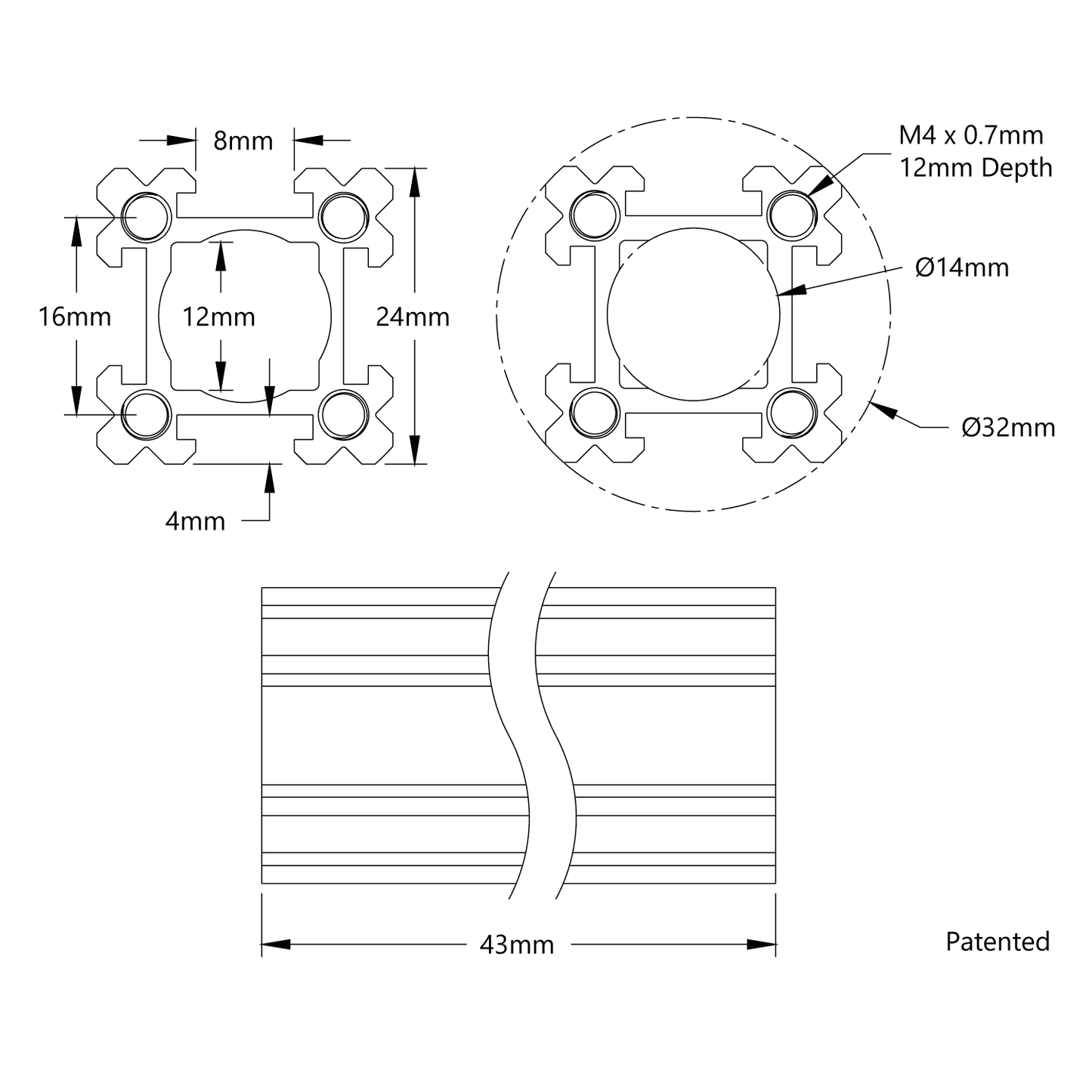 1109 Series goRAIL (43mm Length)