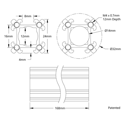 1109 Series goRAIL (168mm Length)