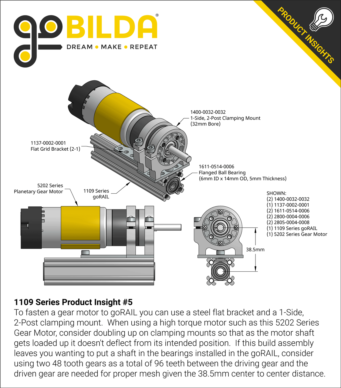 1109 Series goRAIL (216mm Length)