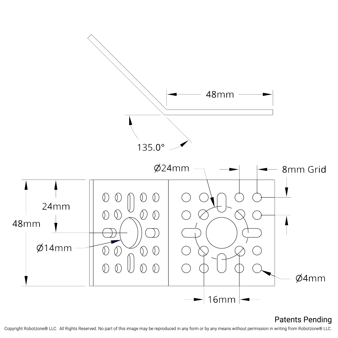 1111 Series Angle Pattern Bracket (1-1)