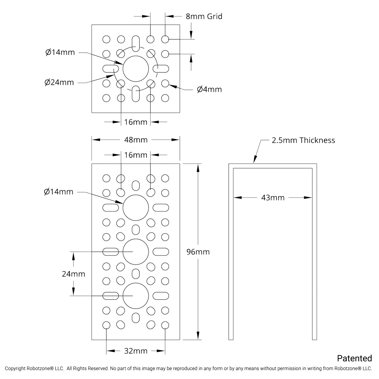 1111 Series Angle Pattern Bracket (4-1)