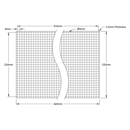 1116 Series Grid Plate (29 x 53 Hole, 232 x 424mm)