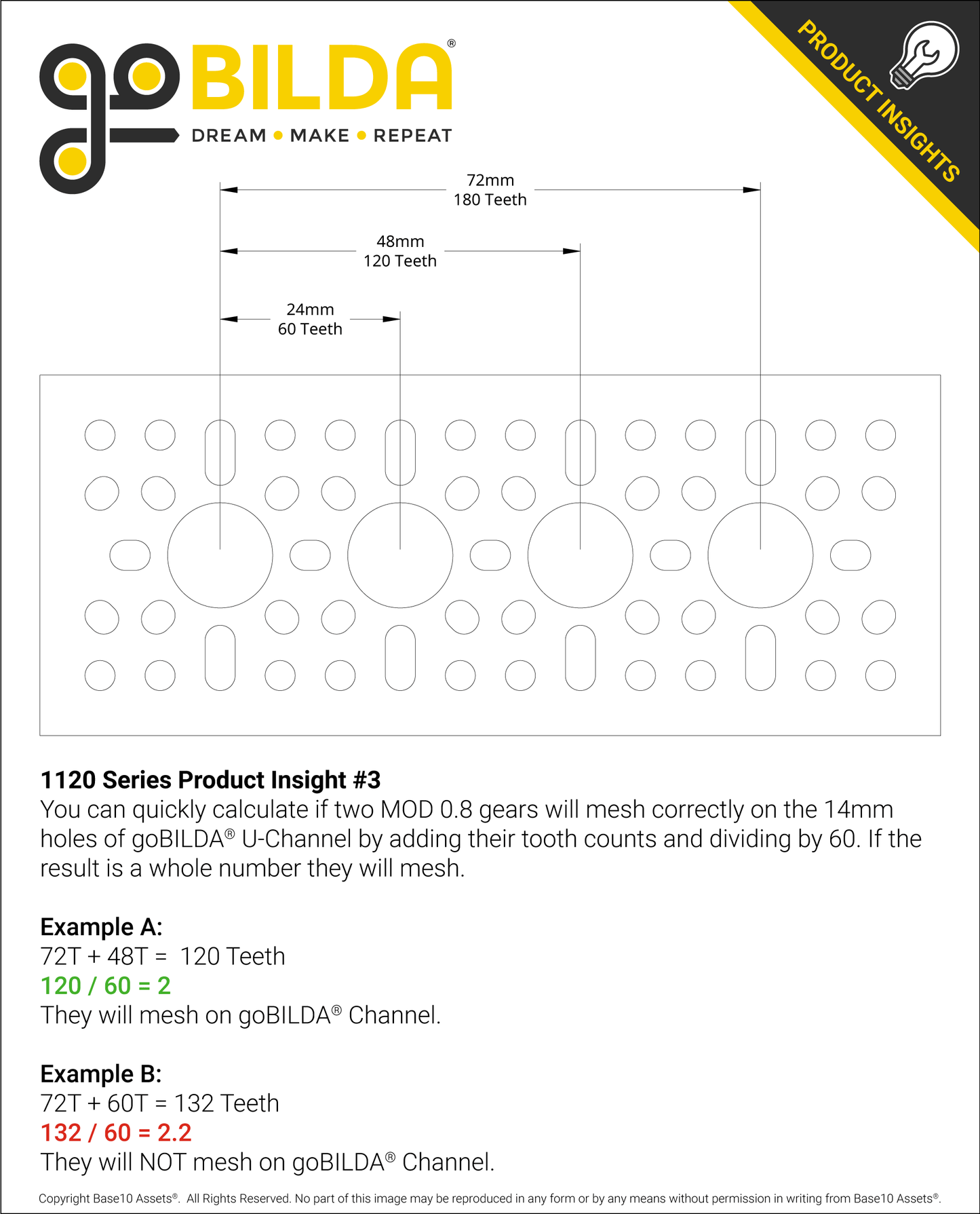 1120 Series U-Channel (29 Hole, 720mm Length)