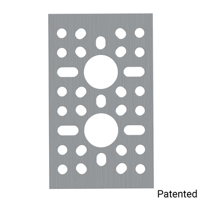 1123 Series Pattern Plate (1 x 2 Hole, 43 x 72mm)