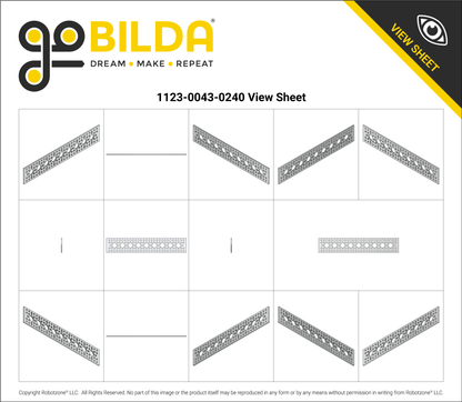 1123 Series Pattern Plate (1 x 9 Hole, 43 x 240mm)