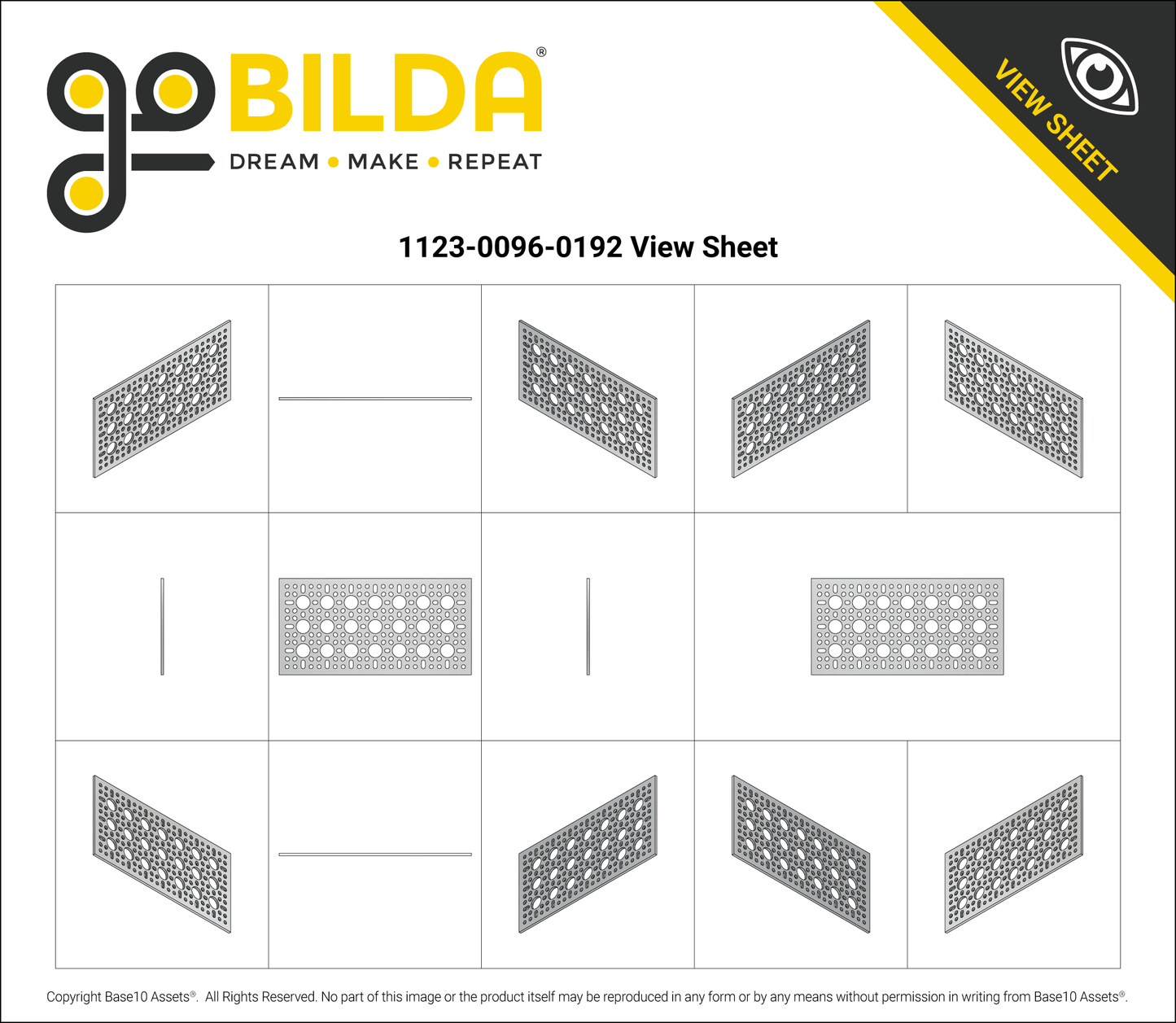 1123 Series Pattern Plate (3 x 7 Hole, 96 x 192mm)