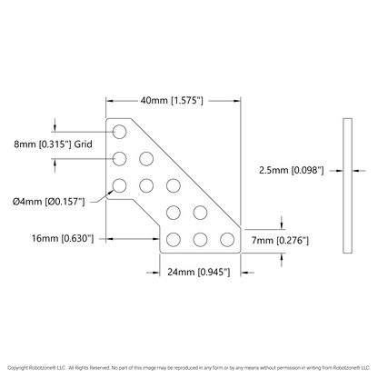 Steel Gusset-Plate (3 x 3 Hole) - 4 Pack