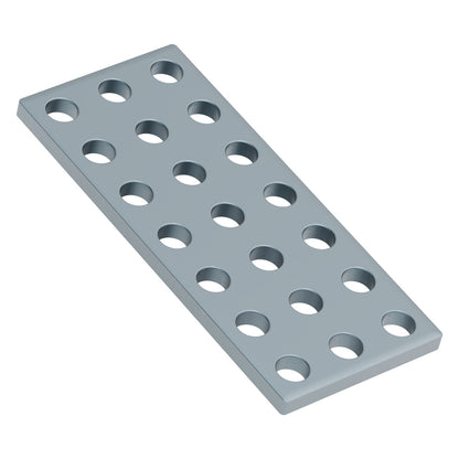 1139-0024-0056 - 1139 Series Steel Grid Plates (3 x 7 Hole, 24 x 56mm) - 2 Pack