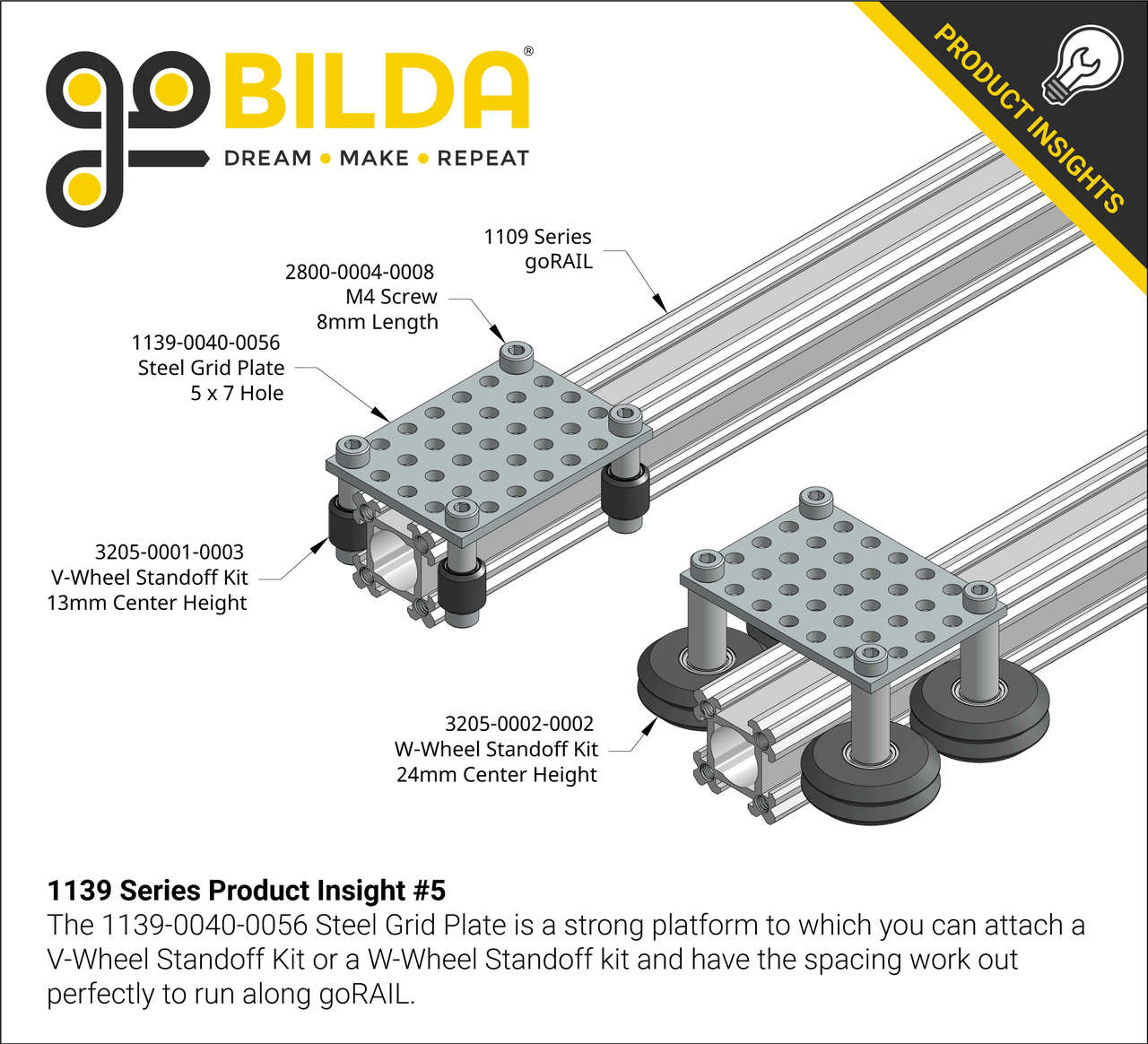 1139 Series Steel Grid Plates (5 x 7 Hole, 40 x 56mm) - 2 Pack