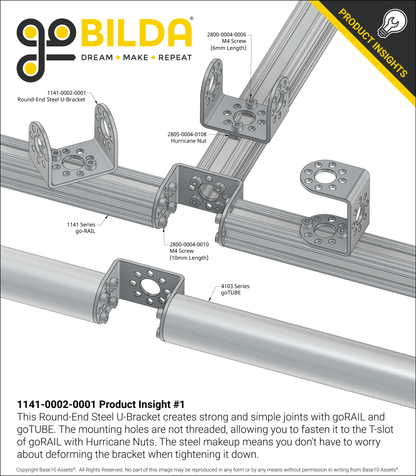 Round-End Steel U-Bracket