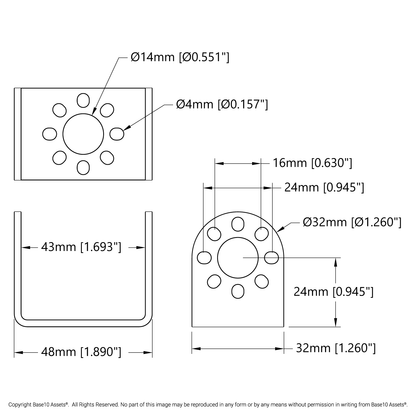 Round-End Steel U-Bracket