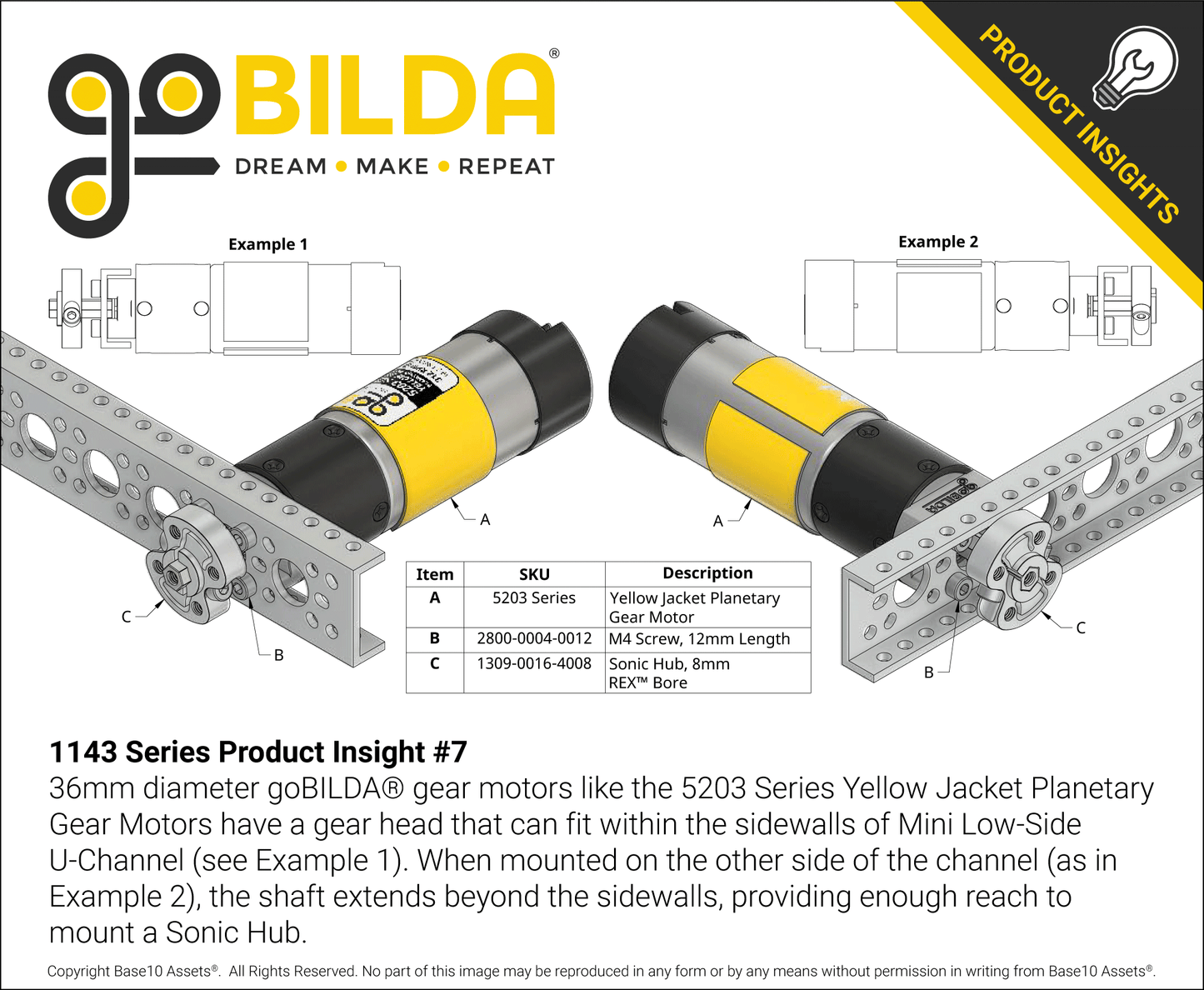 1143 Series Mini Low-Side U-Channel (17 Hole, 432mm Length)