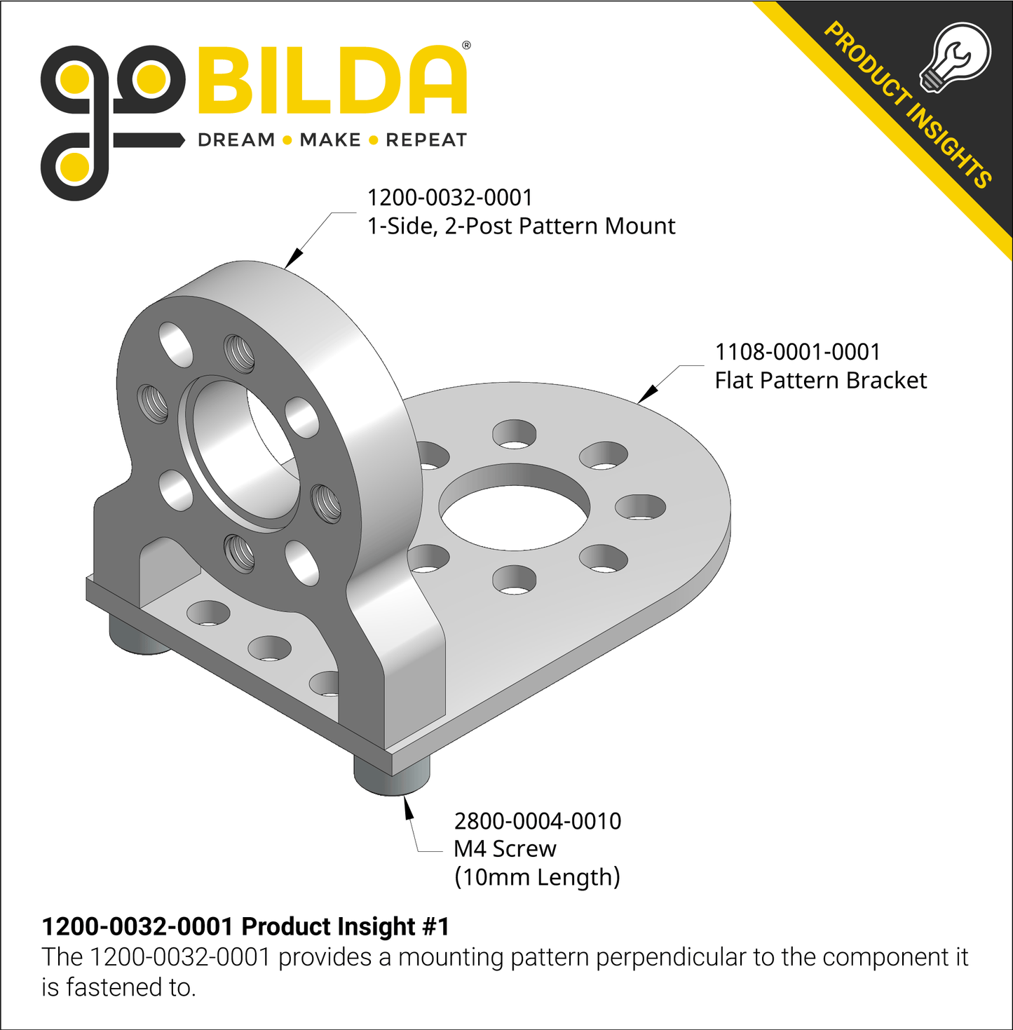 1200 Series 1-Side, 2-Post Pattern Mount (32-1)