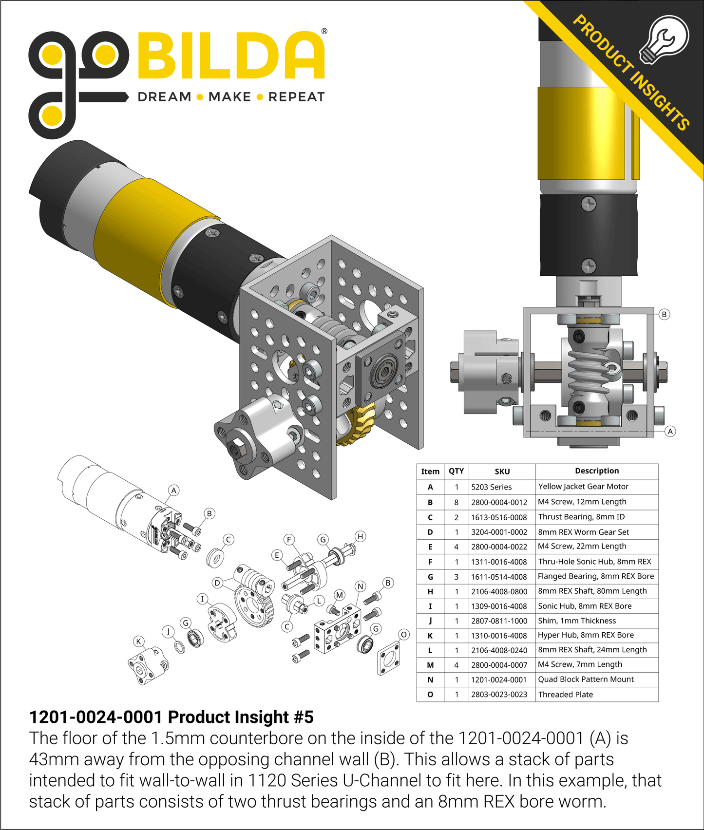 1201 Series Quad Block Pattern Mount (24-1)