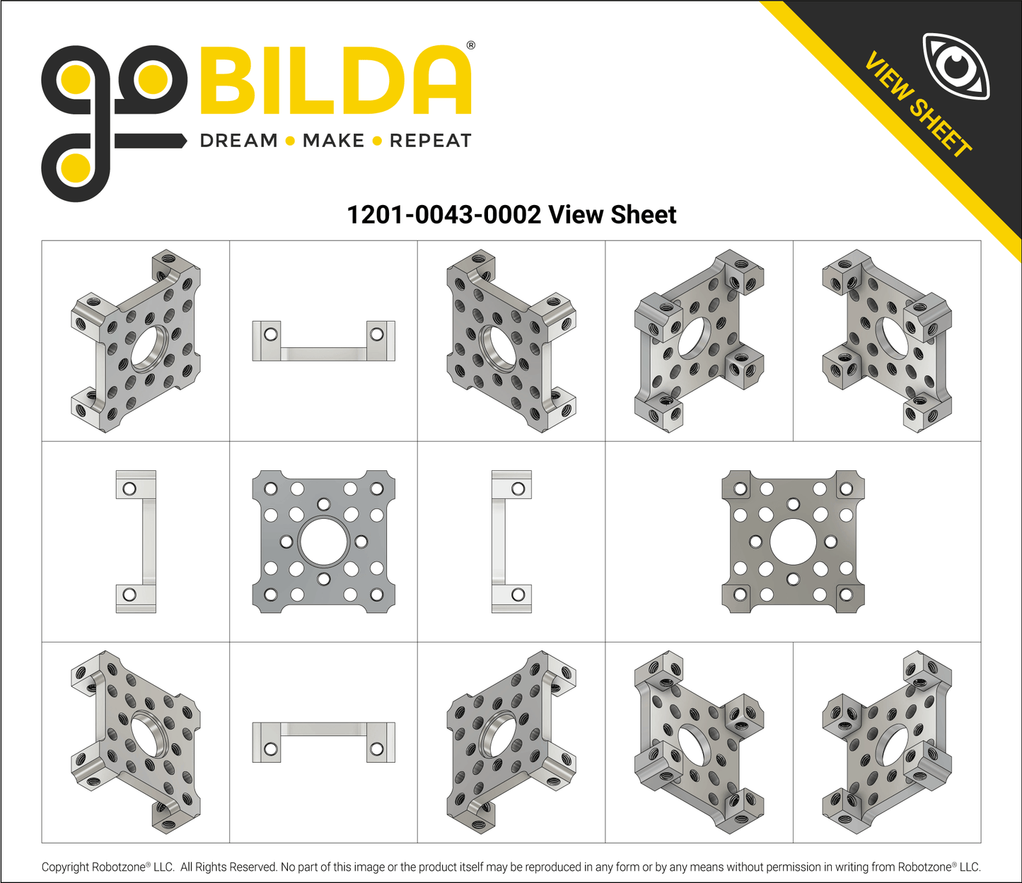 1201 Series Quad Block Pattern Mount (43-2)