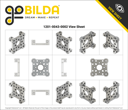 1201 Series Quad Block Pattern Mount (43-2)