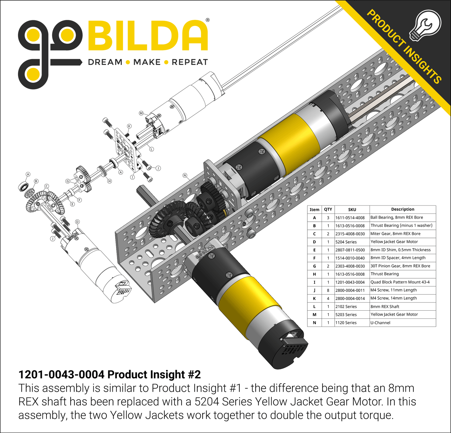 1201 Series Quad Block Pattern Mount (43-4)