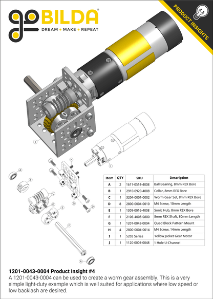 1201 Series Quad Block Pattern Mount (43-4)