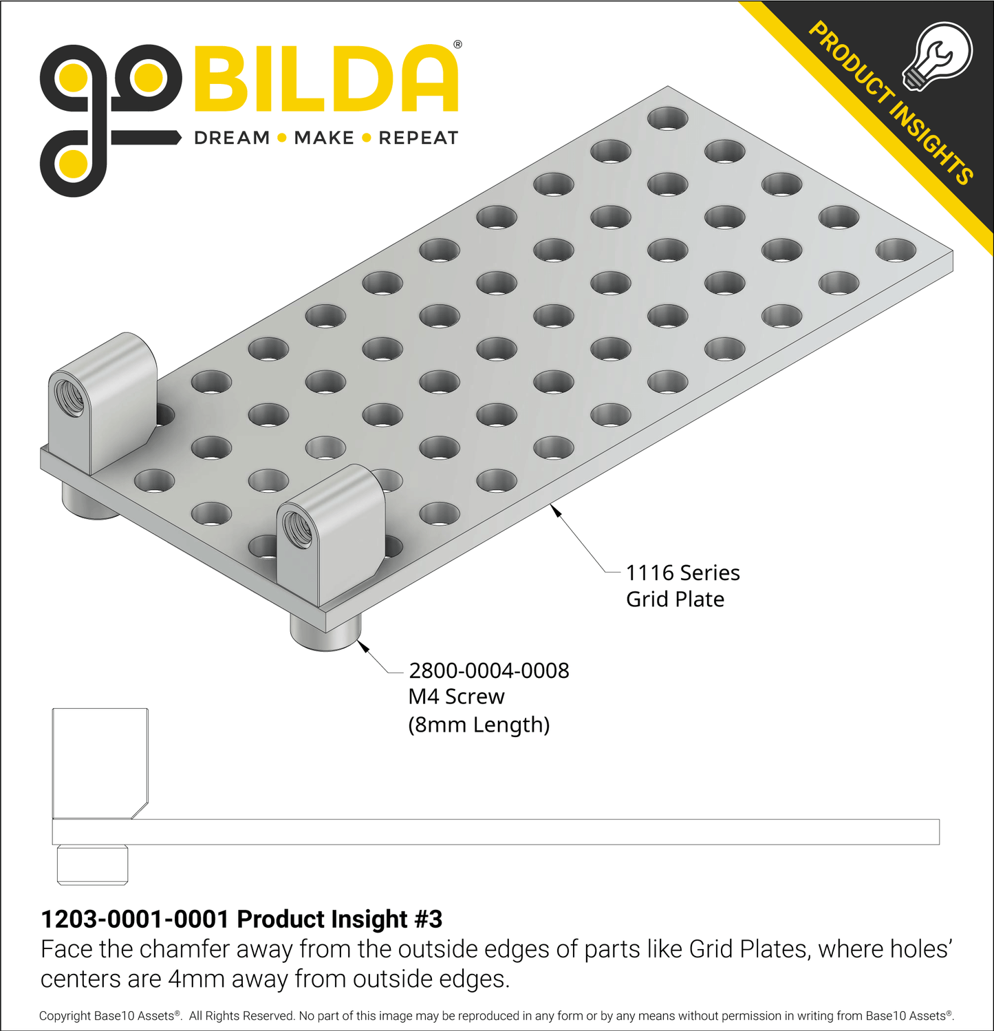 1203 Series Block Mount (1-1) - 4 Pack