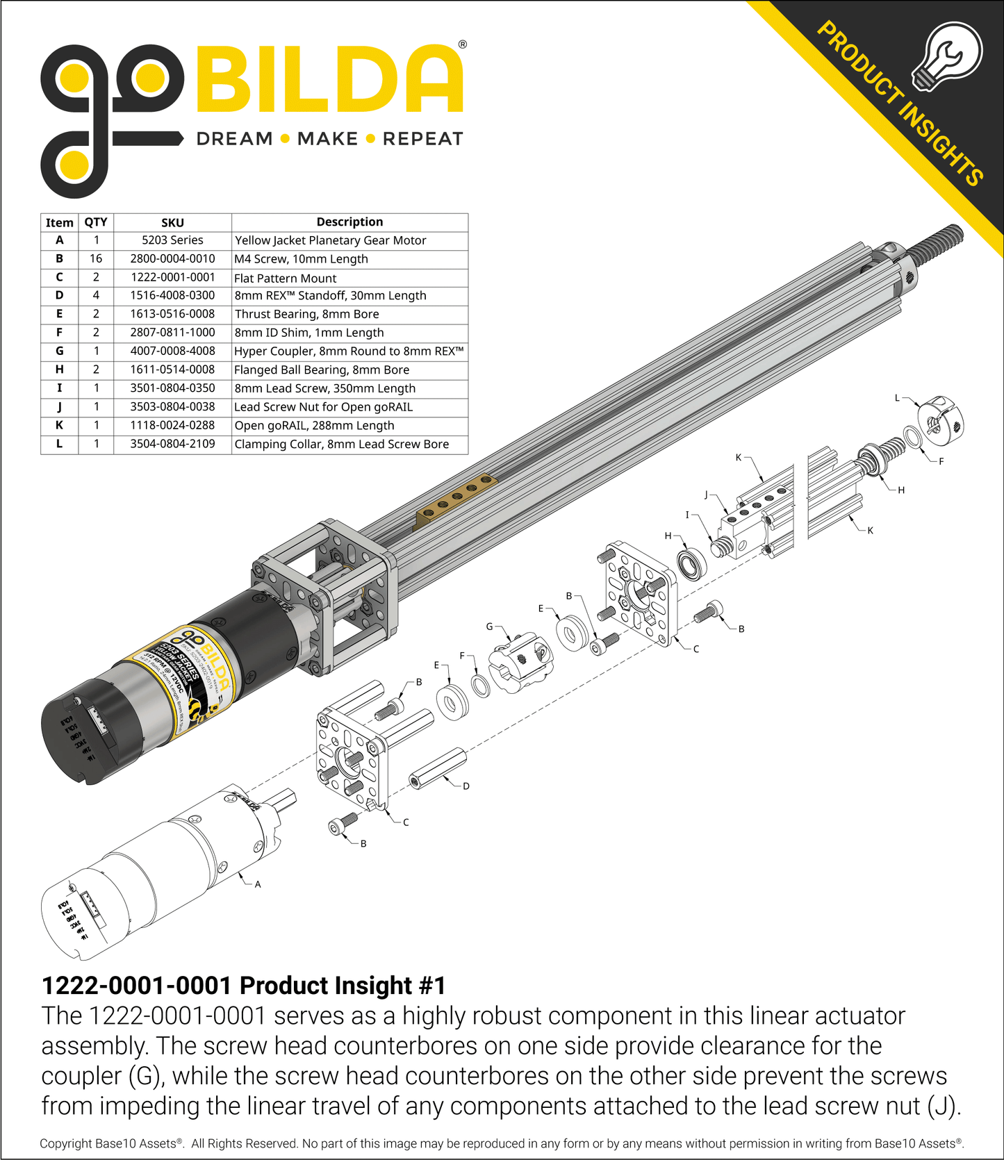 1222 Series Flat Pattern Mount (1-1)