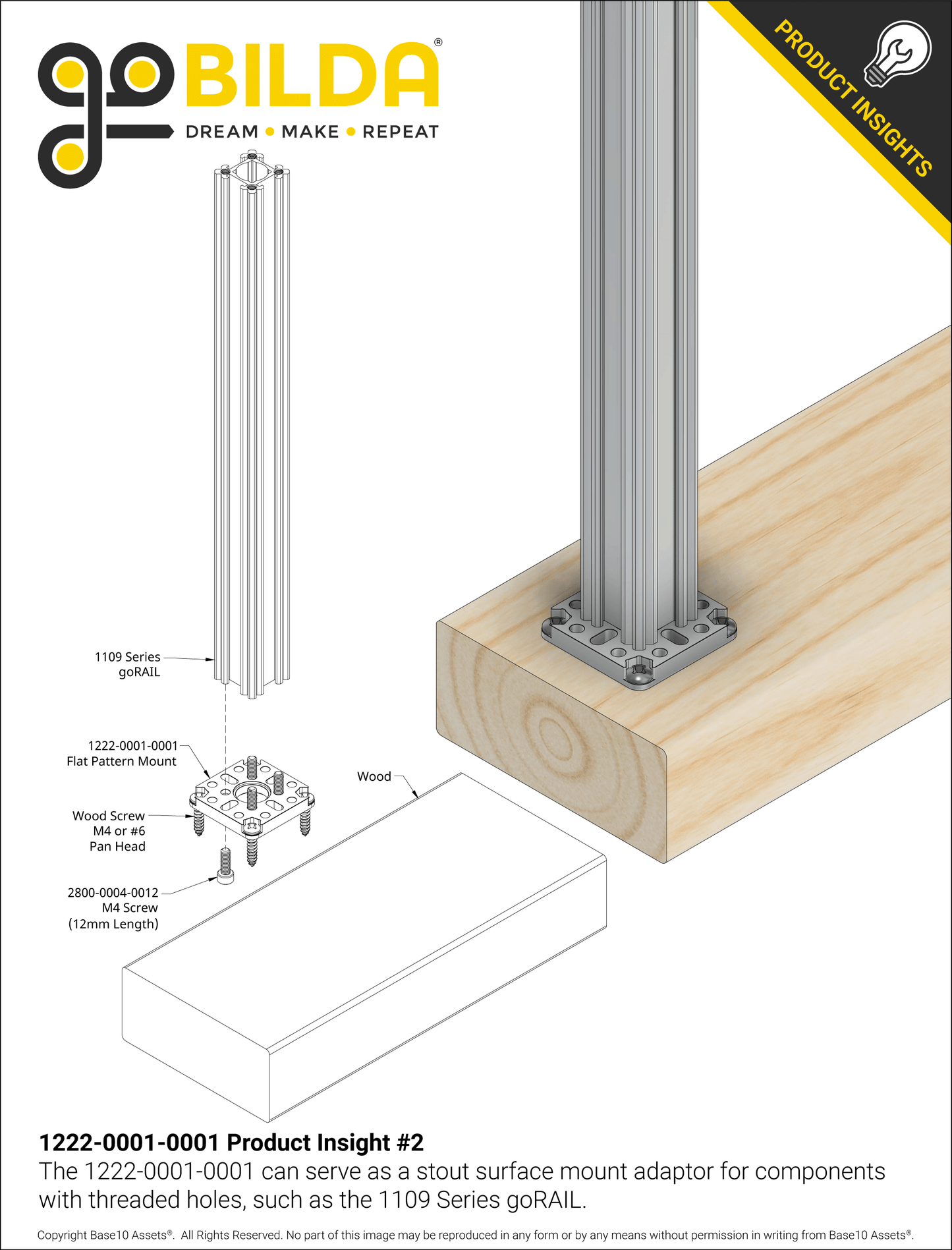 1222 Series Flat Pattern Mount (1-1)