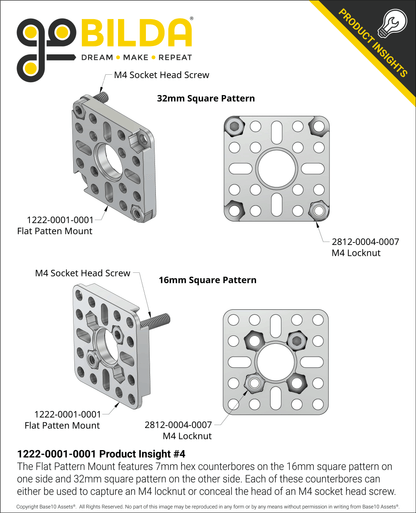 1222 Series Flat Pattern Mount (1-1)