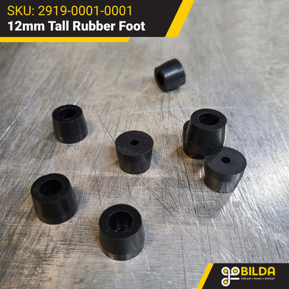 12mm Tall Rubber Foot (1-1) - 8 Pack