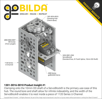 1301 Series Clamping Hub (10mm Bore)