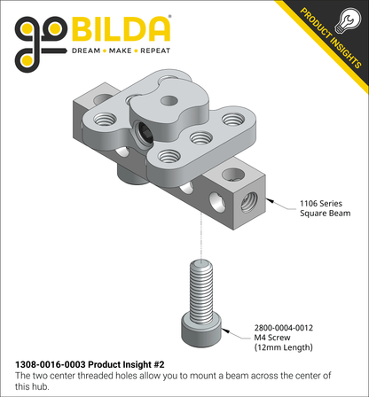 1308 Series Lightweight Set-Screw Hub (3mm Bore)