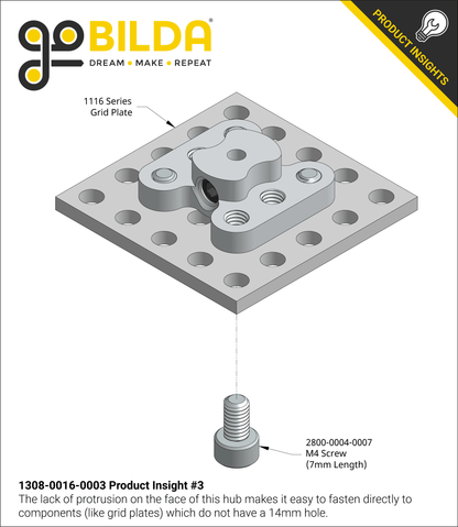 1308 Series Lightweight Set-Screw Hub (3mm Bore)