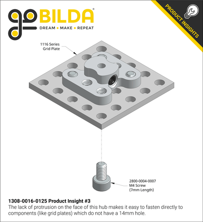 1308 Series Lightweight Set-Screw Hub (1/8" Bore)