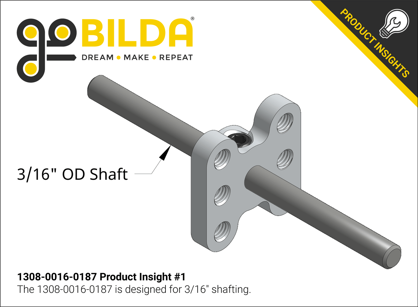 1308 Series Lightweight Set-Screw Hub (3/16" Bore)