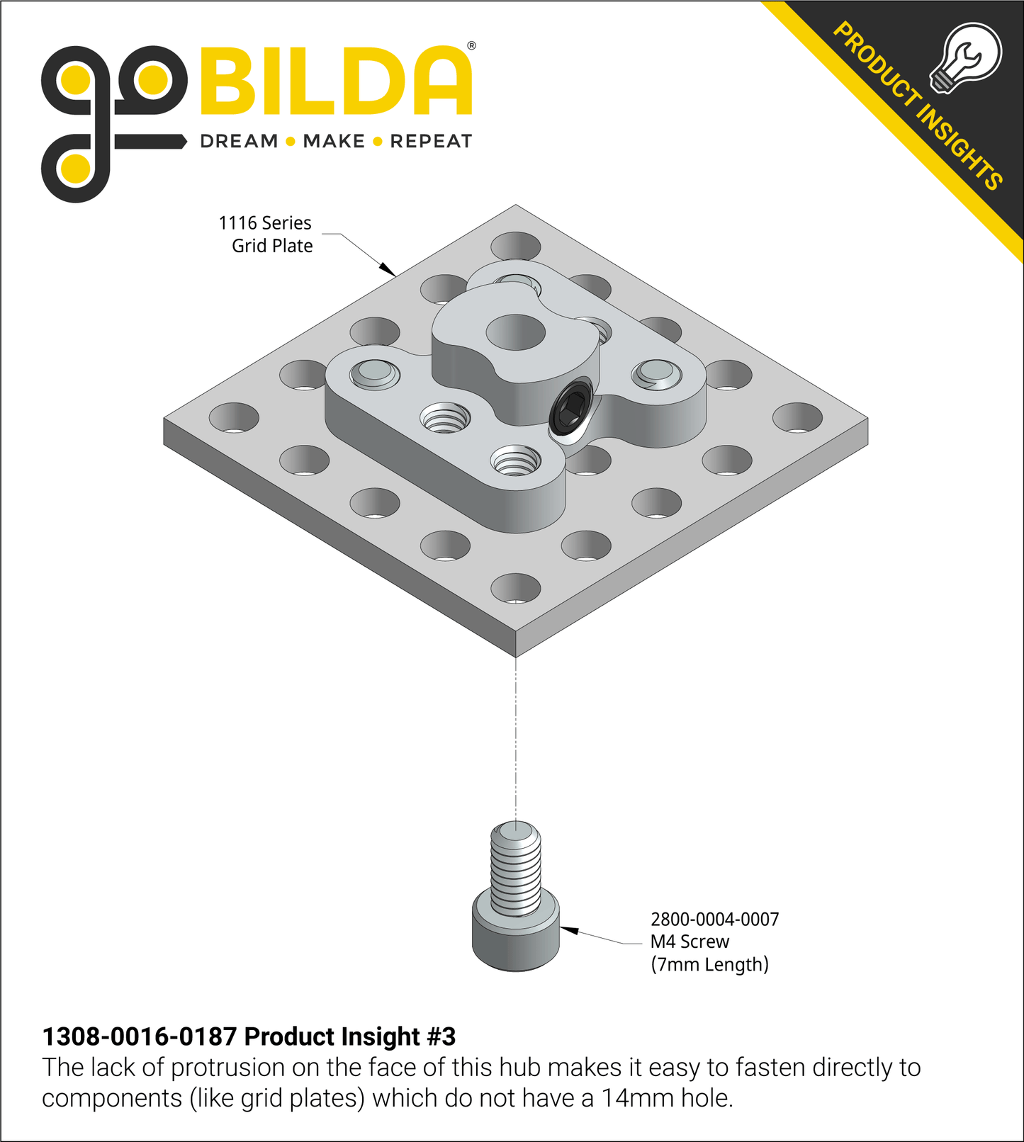 1308 Series Lightweight Set-Screw Hub (3/16" Bore)