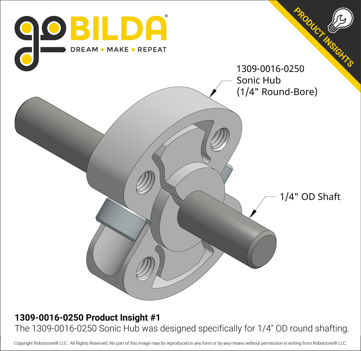 1309 Series Sonic Hub (1/4" Bore)