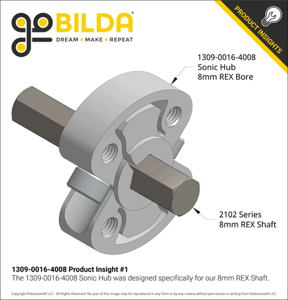 1309 Series Sonic Hub (8mm REX™ Bore)