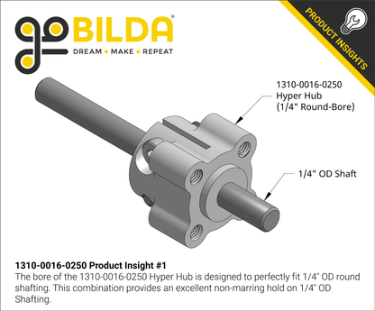 1310 Series Hyper Hub (1/4" Bore)