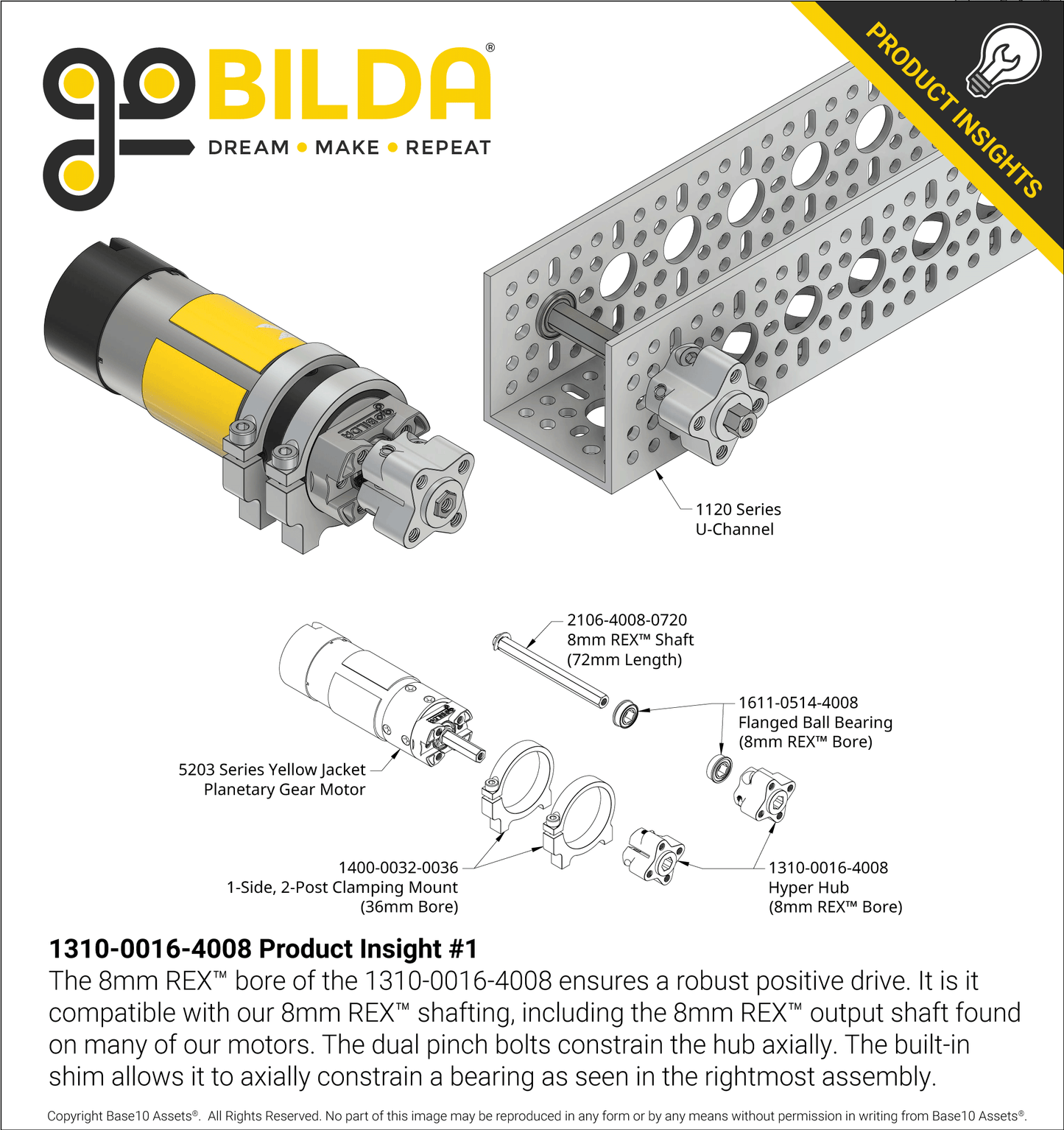 1310 Series Hyper Hub (8mm REX™ Bore)